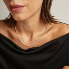 6ct Three-Prong Lab Grown Diamond Tennis Necklace