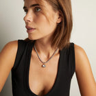 Aurate x Molly Dickson: Classic Black Rhodium Tennis Pendant Necklace