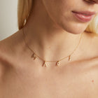 Lab Grown Diamond Pave Station Letter Necklace