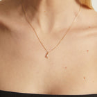 Lab Grown Diamond Pave Station Letter Necklace