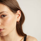 Maroon Bold Connection Earrings