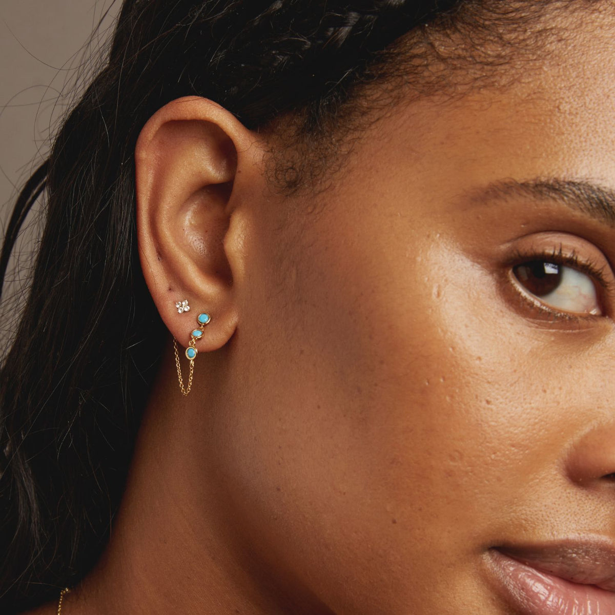 Aurate x Frye: Turquoise Station Earrings