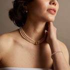 Aurate x Marilyn Monroe: Gold Knot Pearl Necklace