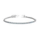 Lab Grown Blue Diamond Tennis Bracelet
