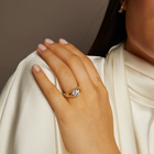 3ct Round Lab Grown Diamond Floating Signet Ring