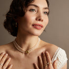 Aurate x Marilyn Monroe: Gold Knot Pearl Necklace