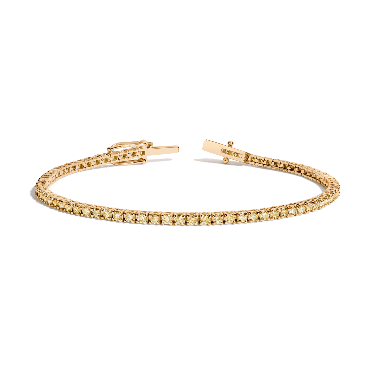 Lab Grown Yellow Diamond Tennis Bracelet 14k 6in 6.5in 7in Yellow Gold First