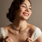 Aurate x Marilyn Monroe: Gold Knot Pearl Necklace