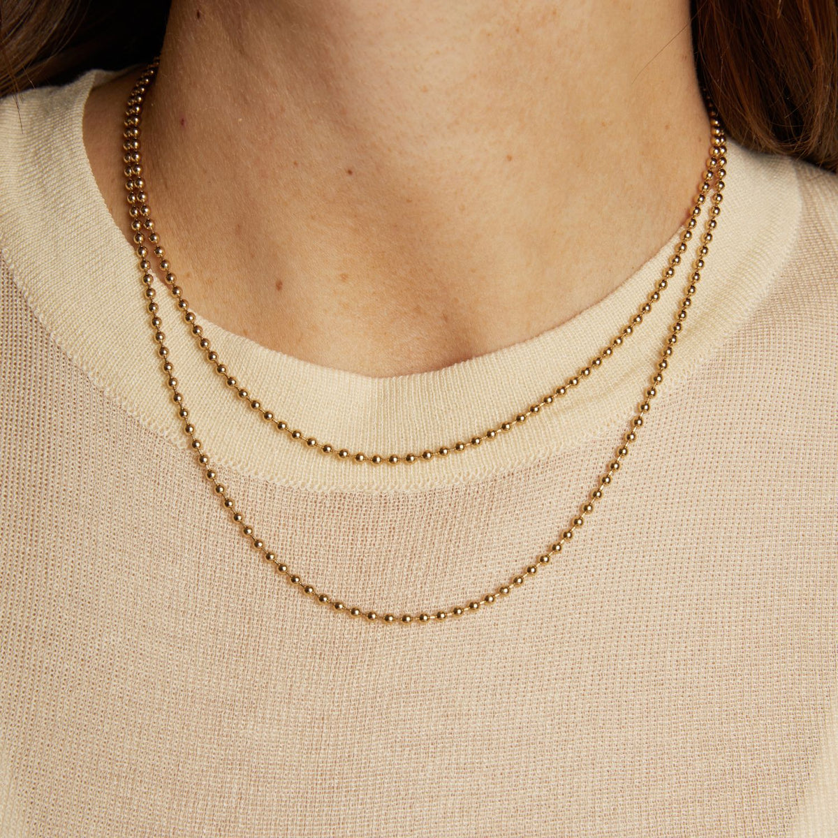 Gold Ball Chain Necklace