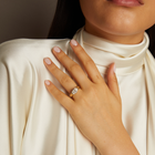 2ct Oval Lab Grown Diamond Floating Signet Ring