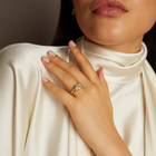 2ct Oval Lab Grown Diamond Floating Signet Ring