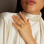 2ct Oval Lab Grown Diamond Floating Signet Ring