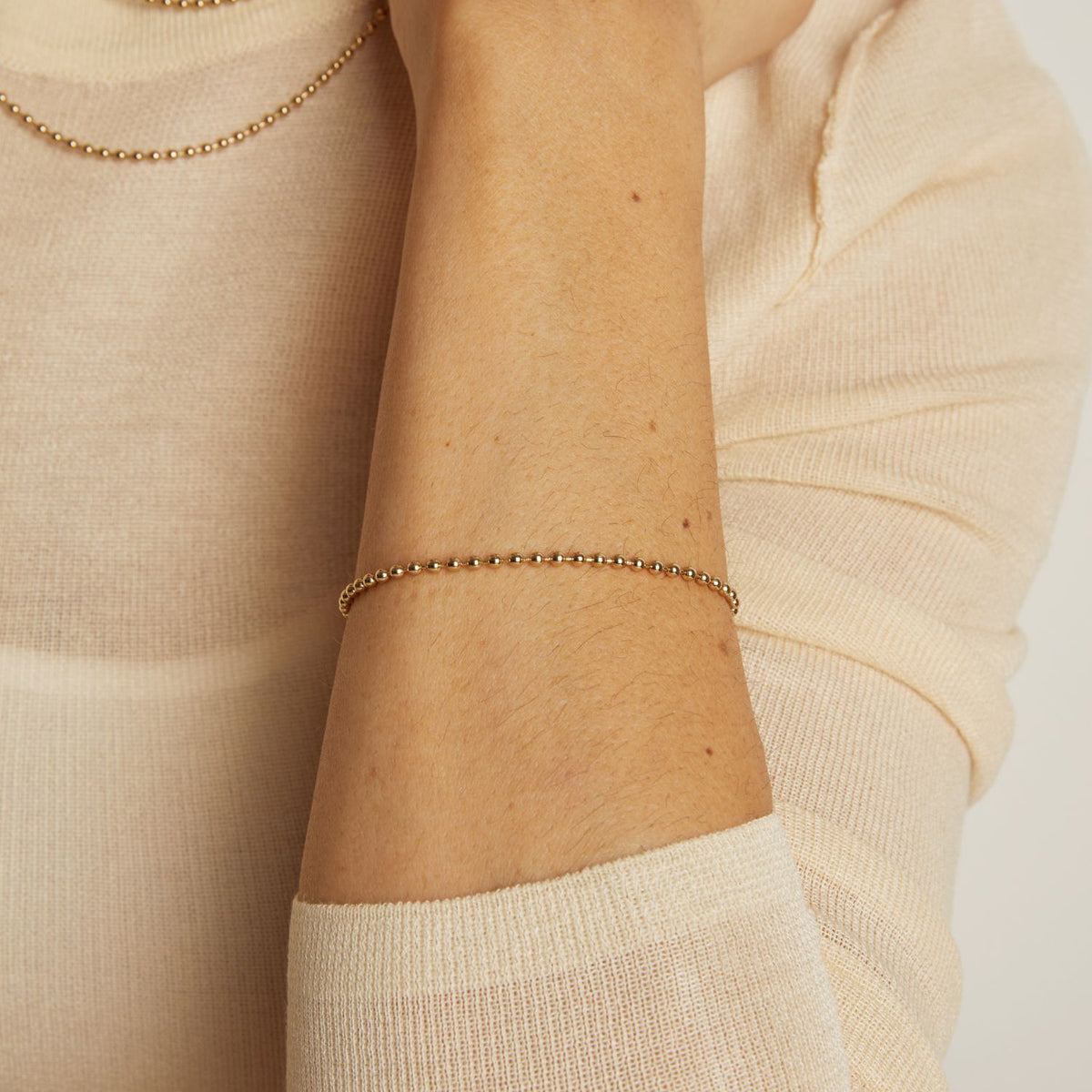 Gold Ball Chain Bracelet