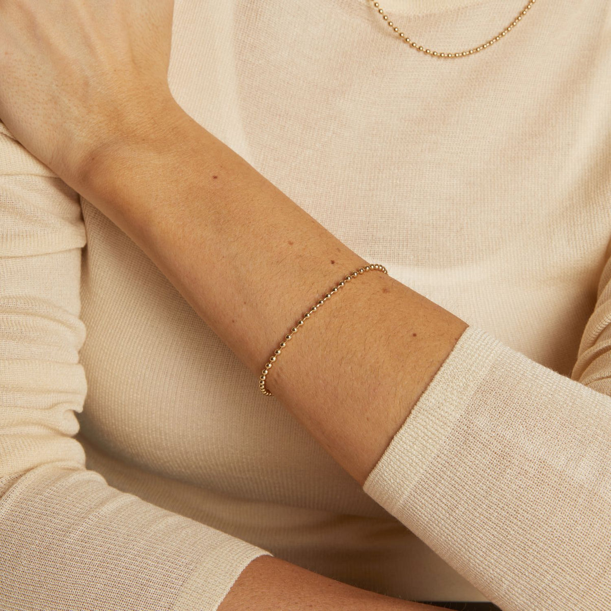 Gold Ball Chain Bracelet