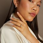 2ct Oval Lab Grown Diamond Floating Signet Ring