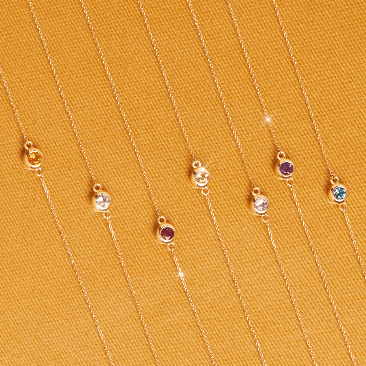 Yellow gold 2025 birthstone bracelets