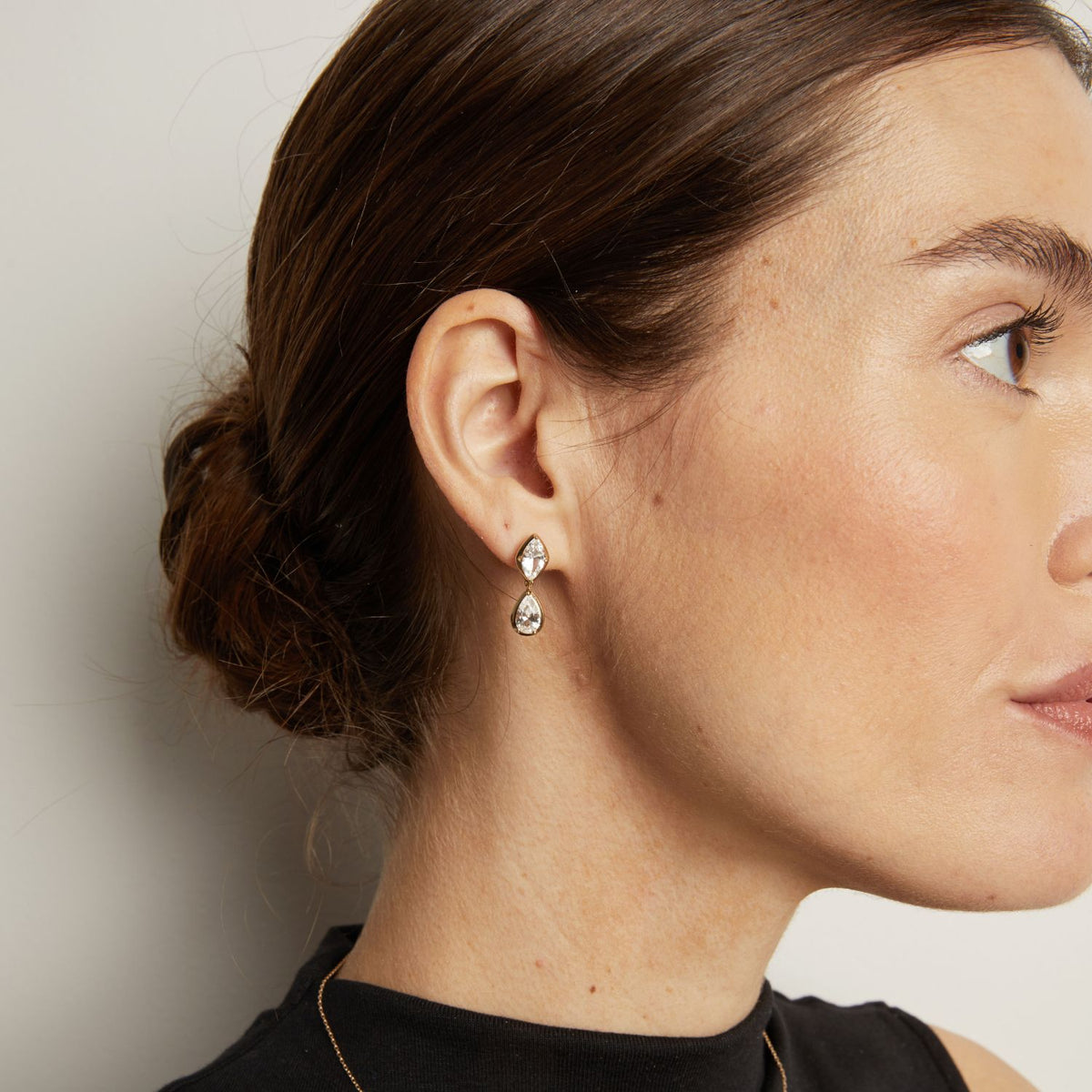 Georgian Toi et Moi Drop Earrings