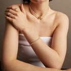 Aurate x Marilyn Monroe: Gold Knot Pearl Bracelet