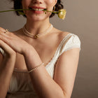 Aurate x Marilyn Monroe: Gold Knot Pearl Bracelet