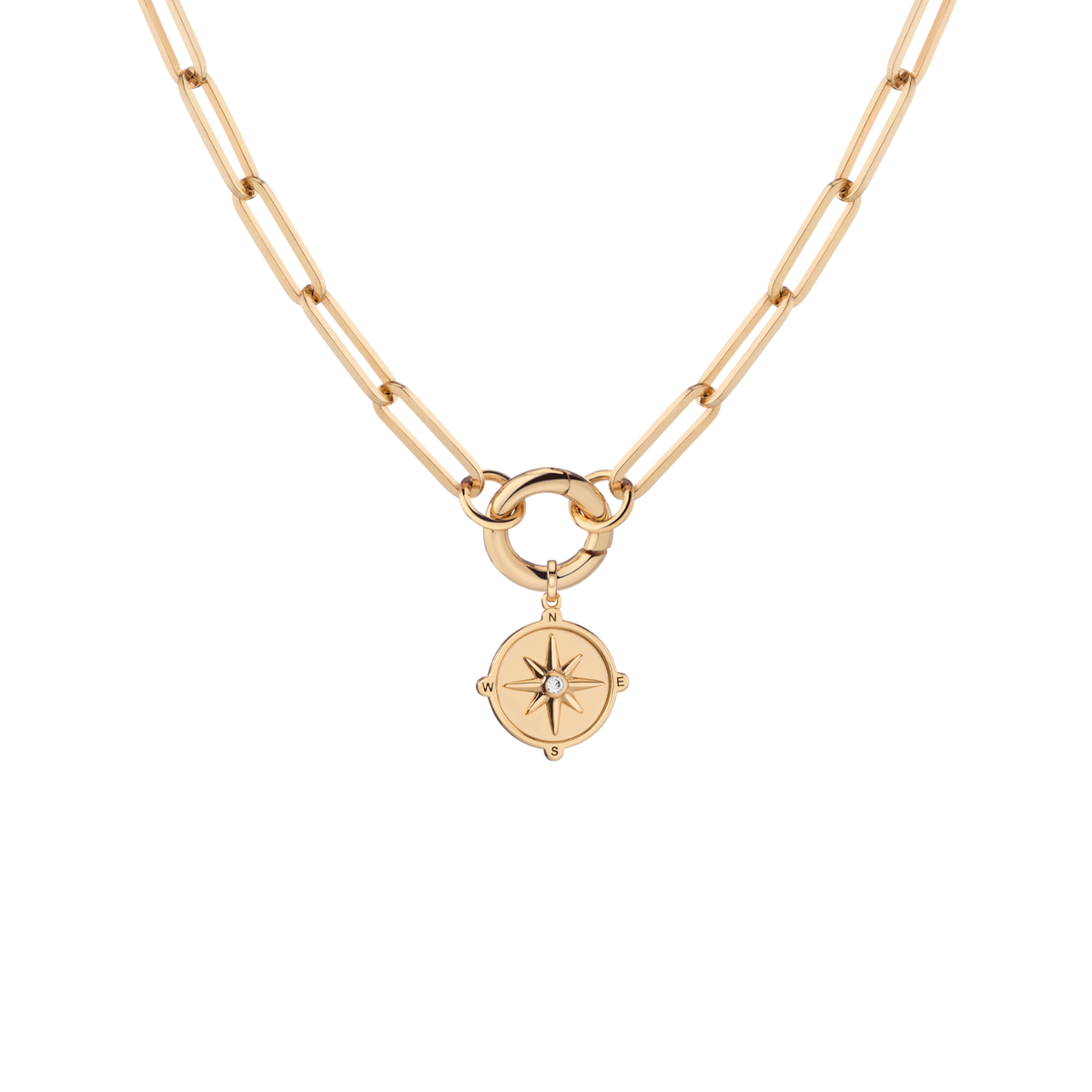 Paperclip - 16in Paperclip - 18in Small Compass Charm 