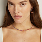 Pink Ombré Mixed Shape Tennis Necklace