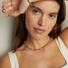 Pink Ombré Mixed Shape Tennis Necklace