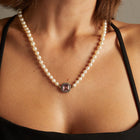 Vintage Pink Kunzite Pearl Necklace