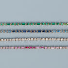 Lab Grown White Sapphire Mosaic Tennis Bracelet