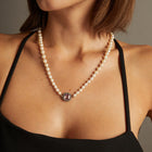 Vintage Pink Kunzite Pearl Necklace