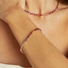 Pink Ombré Mixed Shape Tennis Bracelet