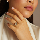 2ct Oval Lab Grown Diamond Floating Ring
