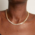 Lab Grown White Sapphire Baguette Tennis Necklace