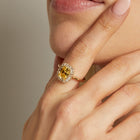 Lab Grown Yellow Canary Alexandra Ring