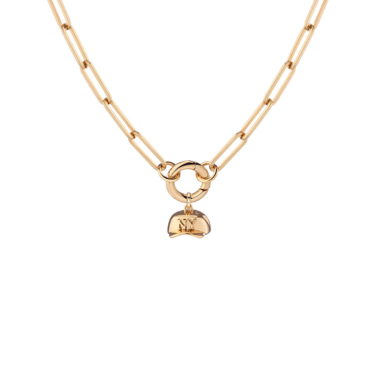 Paperclip - 16in Paperclip - 18in Small NY Baseball Cap Charm