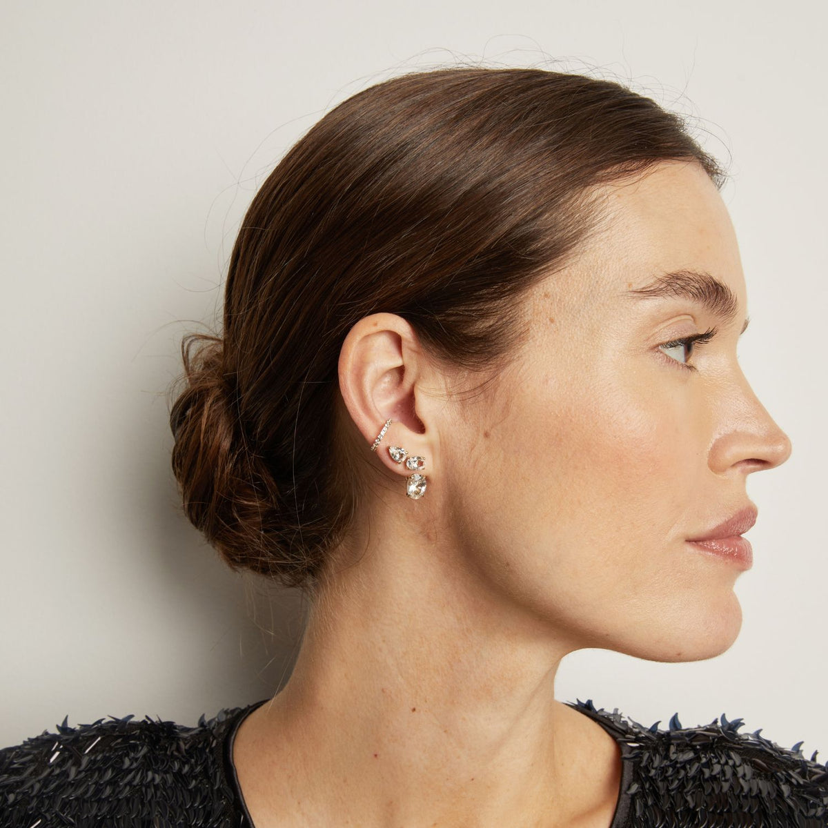 Lab Grown White Sapphire Ear Cuff