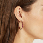 Pink Ombré Mixed Shape Hoop Earrings