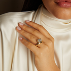 2ct Oval Lab Grown Diamond Floating Ring