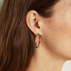 Pink Ombré Mixed Shape Hoop Earrings