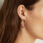 Pink Ombré Mixed Shape Hoop Earrings