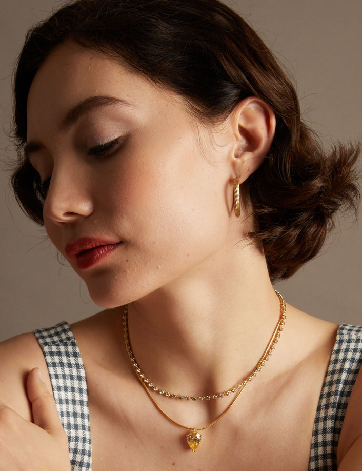 Aurate x Marilyn Monroe: Twisted Rope Hoop Earrings