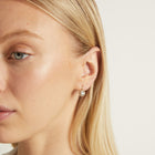 Lab Grown White Sapphire Edwardian Earrings