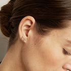 Georgian Toi et Moi Stud Earrings