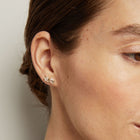 Georgian Toi et Moi Stud Earrings