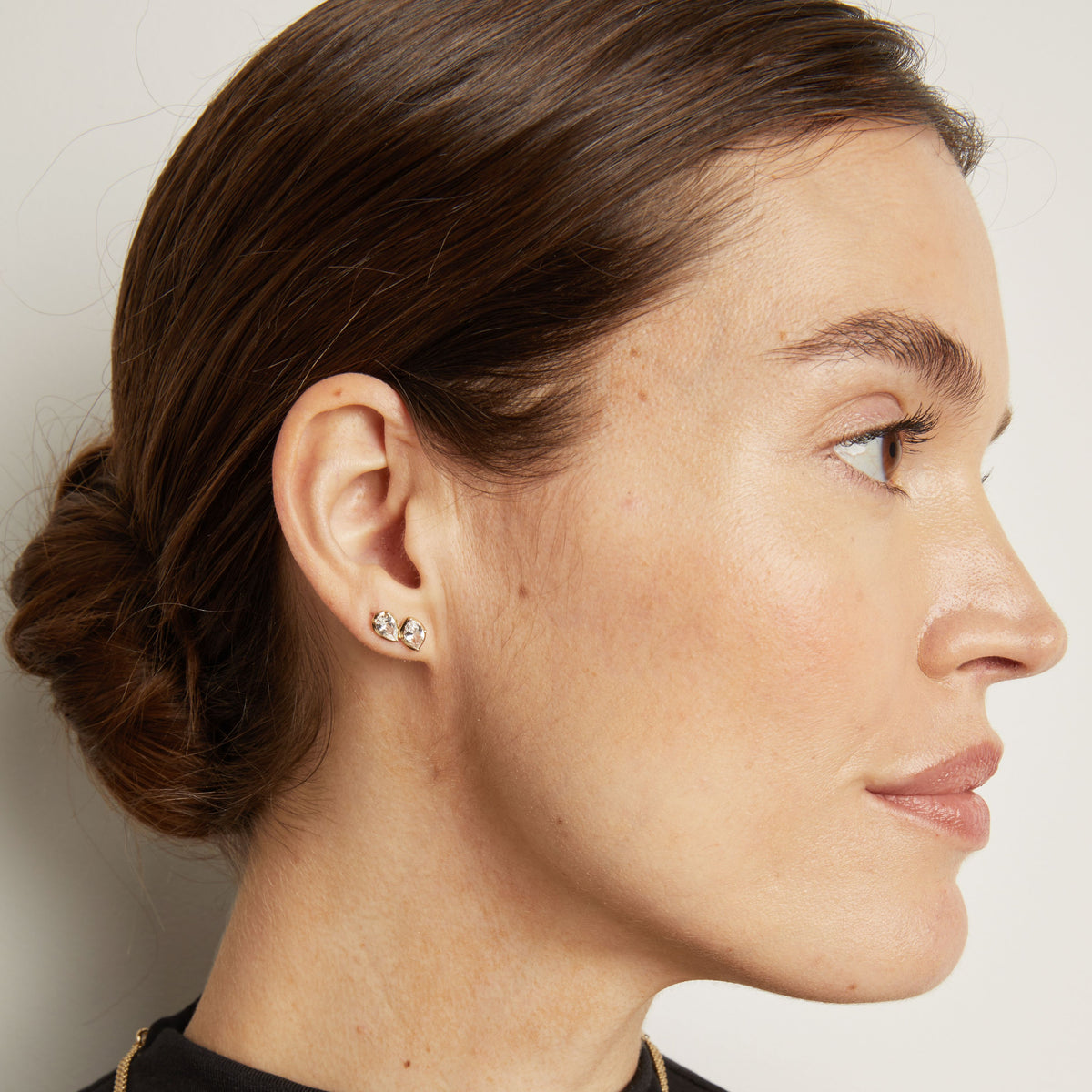 Georgian Toi et Moi Stud Earrings