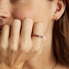 Pink Ombré Baguette Eternity Ring