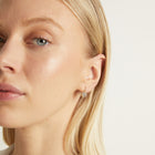 Lab Grown White Sapphire Edwardian Earrings