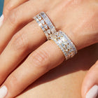 Horizontal Oval Lab Grown Diamond Eternity Ring