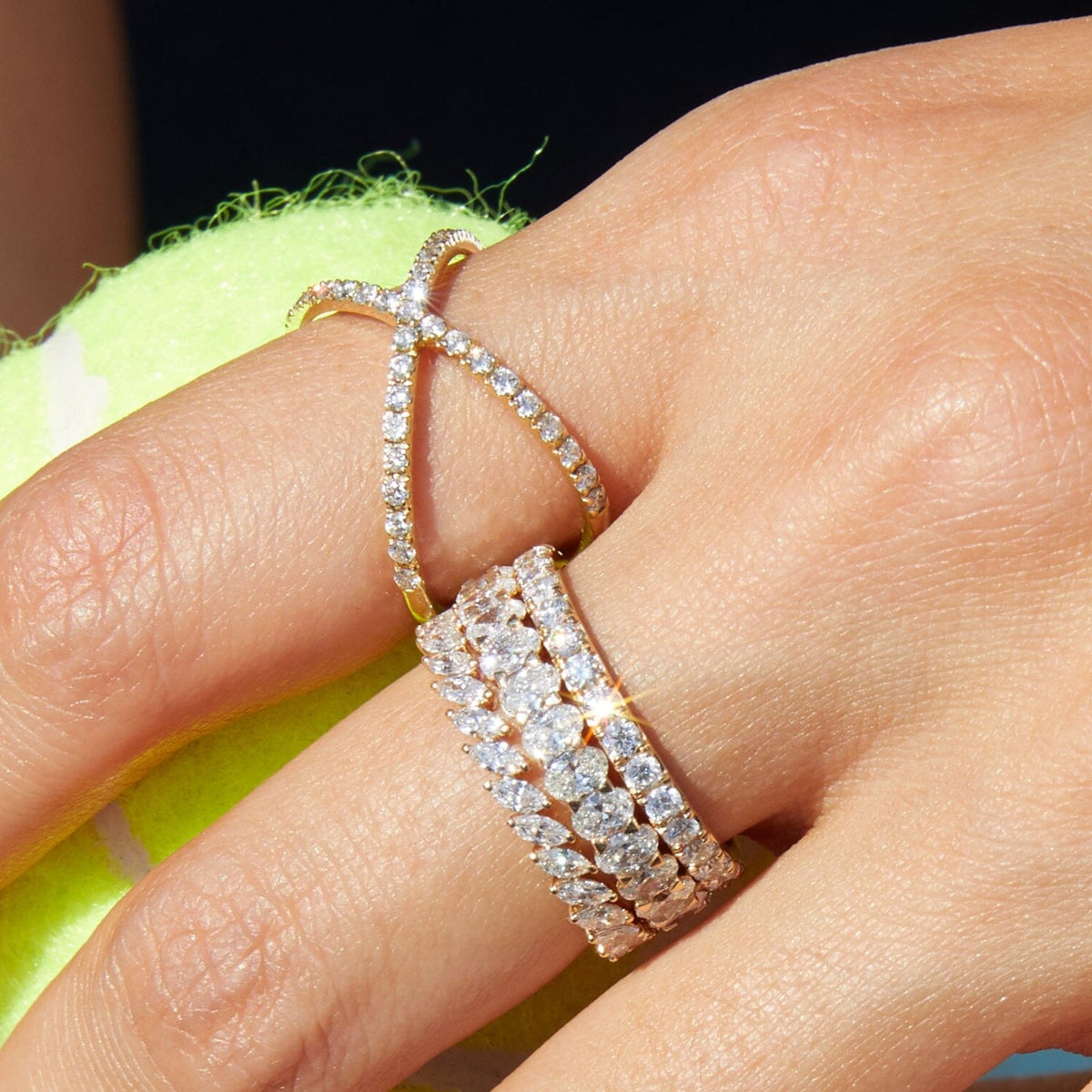 Diamond eternity ring hot sale rose gold