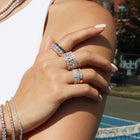 Lab Grown Blue Sapphire Baguette Eternity Ring