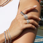 Horizontal Oval Lab Grown Diamond Eternity Ring